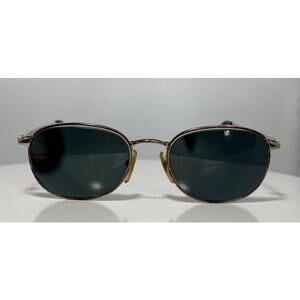 Liz Claiborne Glasses LC-92 BRN Gold Metal Oval Sunglasses FRAMES ONLY Japan -G1